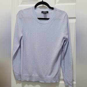 Tahari Blue Crewneck Cashmere Sweater